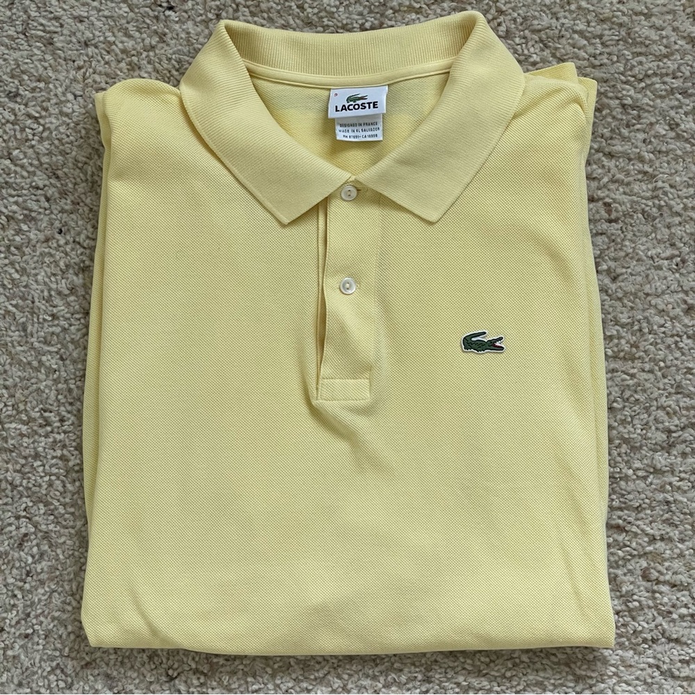 LACOSTE - yellow polo shirt